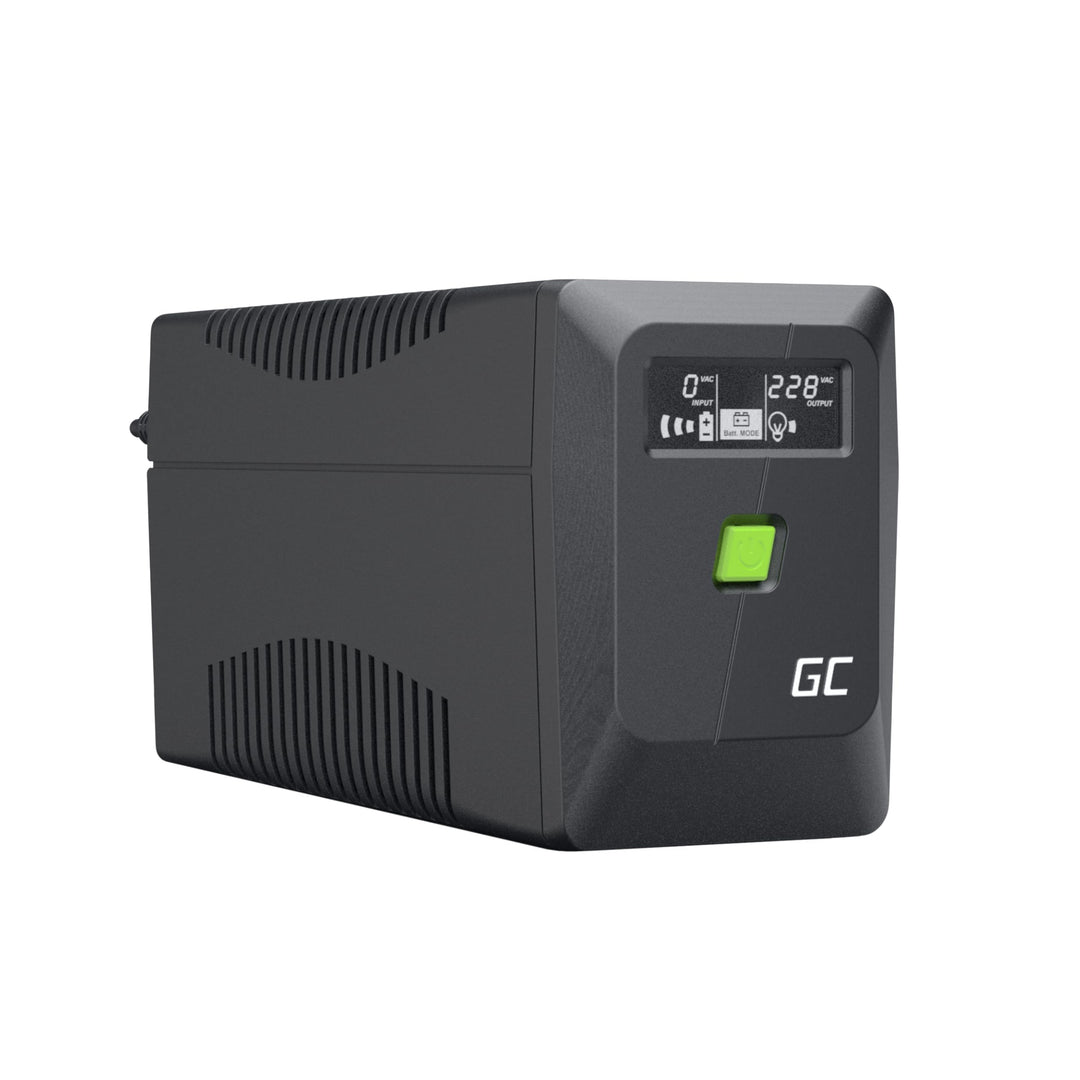 Greencell UPS 650VA 360W PowerProof mit LCD-Display – Modifizierte Sinuswelle, Stromschutz für Gerät