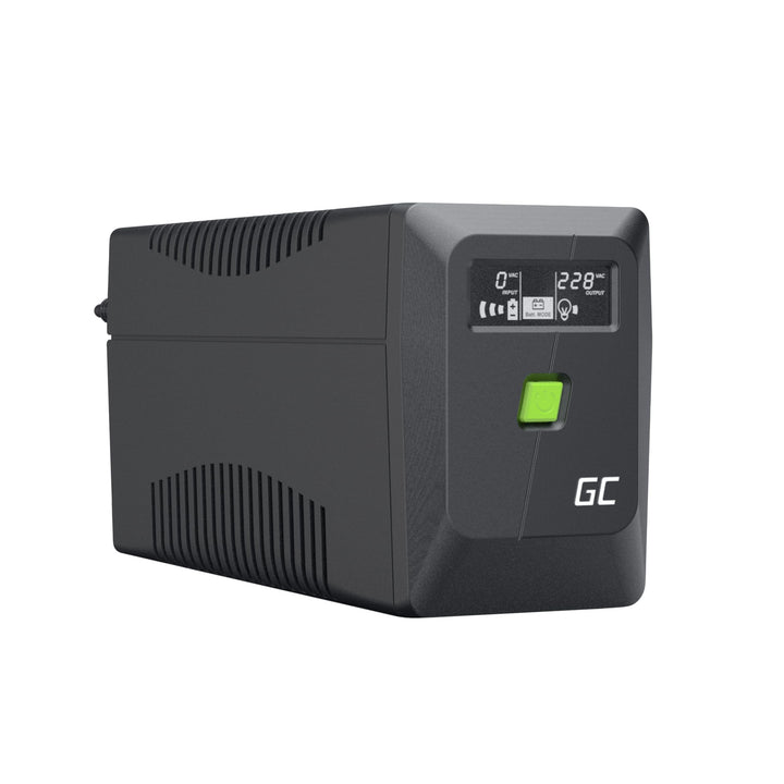 Greencell UPS 650VA 360W PowerProof mit LCD-Display – Modifizierte Sinuswelle, Stromschutz für Gerät