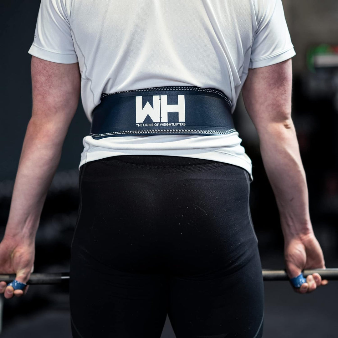 Weightlifting House Elite Leather Belt XS Black & White, XS Black & White