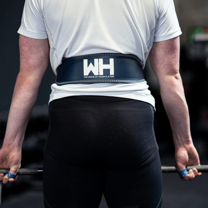 Weightlifting House Elite Leather Belt XS Black & White, XS Black & White