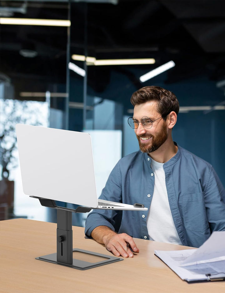 SOUNDANCE Laptop-Ständer für Schreibtisch, verstellbar, ergonomischer Laptop-Ständer für den Schreib
