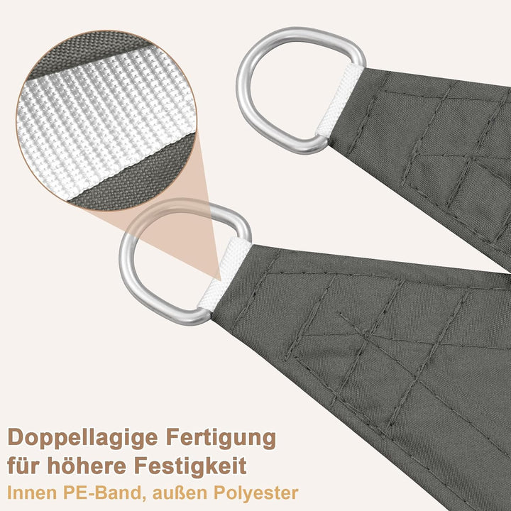 WOLTU PES Sonnensegel 300D Oxfordgewebe Neumaterial mit PU-Beschichtung | 1000MM Wasserstandfestigke