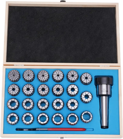 Futchoy Ø 4-26mm Spannzangenfutter Set | 23-tlg ER40 Chuck mit MK4 M16 | Anzugsgewinde Spannzangen S