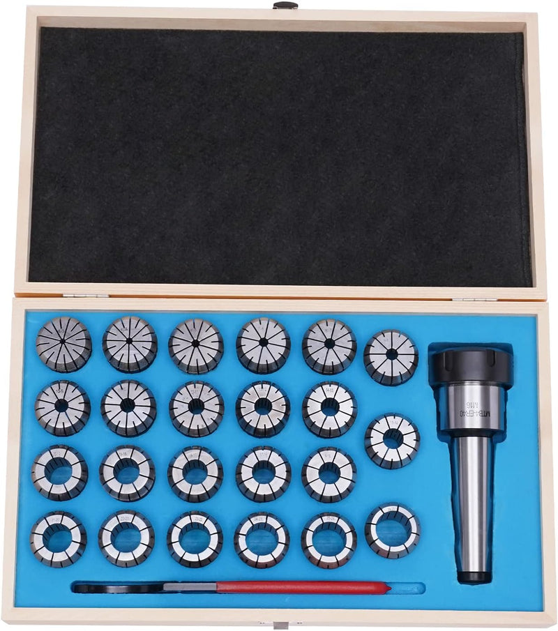 Futchoy Ø 4-26mm Spannzangenfutter Set | 23-tlg ER40 Chuck mit MK4 M16 | Anzugsgewinde Spannzangen S