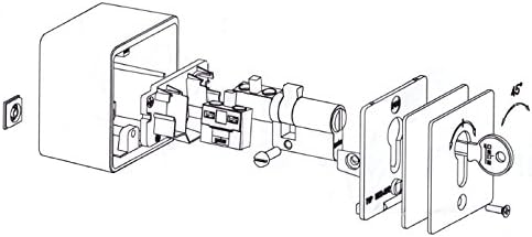 GEBA MSC-APZ1-2T/1 Surface Mount, Schlüsselschalter, 2-Wege-Momentar-Funktion, mit Zylinder, für aut