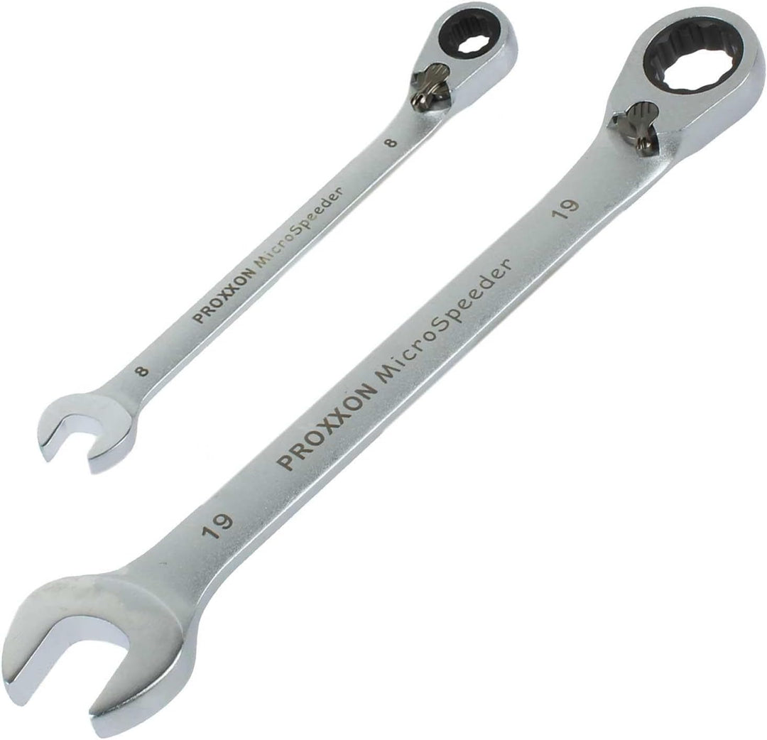 Proxxon 23126 Ratschenschlüssel - Satz (Ratsche, Knarre), 8-19 mm, extralange Ausführung - zeitspare