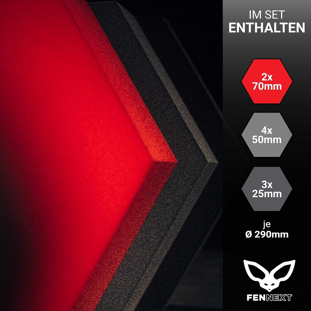 FENNEXT ® Velvet Schallabsorber Wand - Dekorative Hexagon Akustikpaneele für Gaming, YouTube Studio,