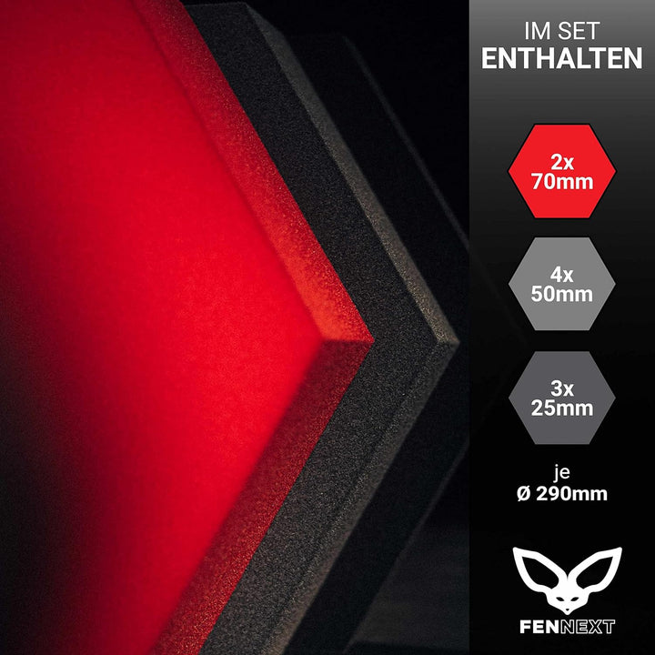 FENNEXT ® Velvet Schallabsorber Wand - Dekorative Hexagon Akustikpaneele für Gaming, YouTube Studio,