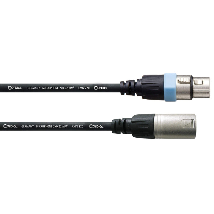 CORDIAL Kabel micro XLR 7,5 m Kabel MICROPHONE Essentials symmetrisch Rean Schwarz, Schwarz
