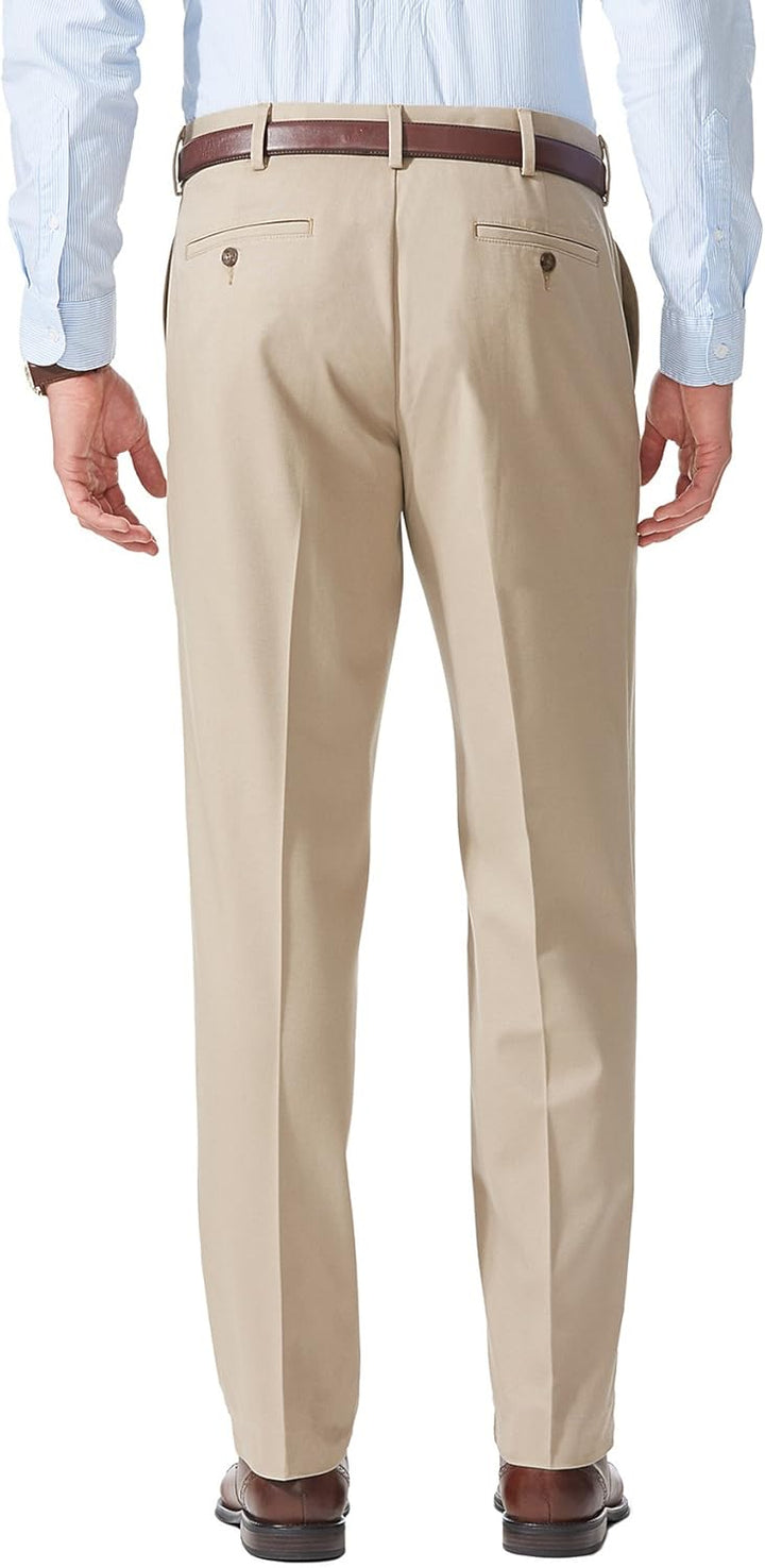 Dockers Herren Hose Comfort Khaki Stretch Relaxed Fit Flat-Front - Braun - 34W / 30L