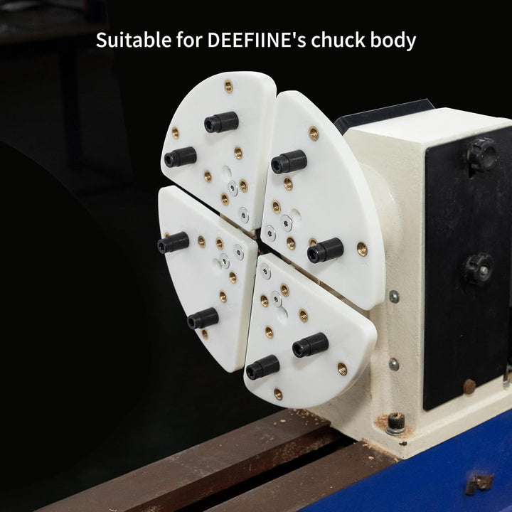 DEEFIINE Holz Drehmaschine Chuck Zubehör - Flat Jaw (20,3 cm), Flat Jaw