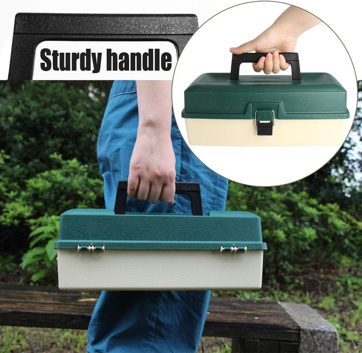 Croch Angelkoffer für Angel Zubehör und Geräte Grün, Grün