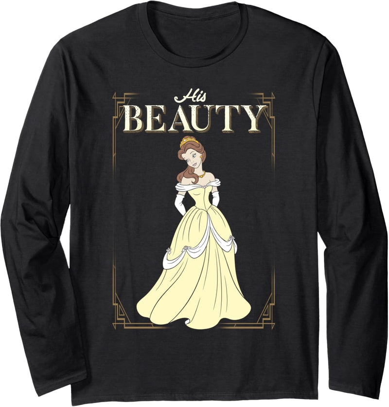 Disney Beauty And The Beast His Beauty Belle Portrait Langarmshirt