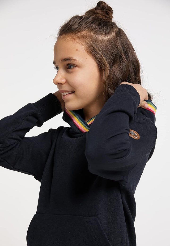 Ragwear Mädchen Sweatshirt Madlenka Sweater Hoodie mit Kapuze Pullover Sweat 140 Navy Blau, 140 Navy