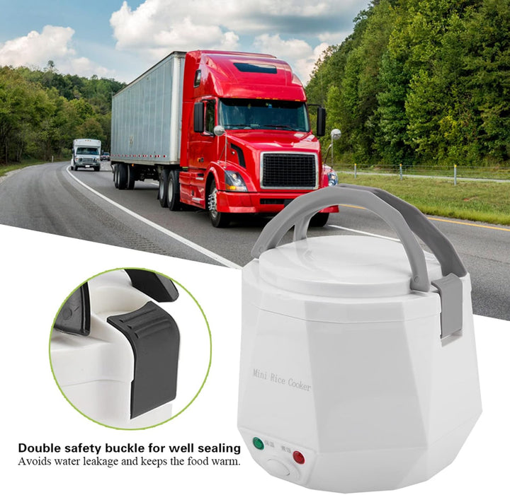 24V 140W 1,3 L Elektrischer Tragbarer Multifunktionaler Reiskocher Dampfgarer für LKW Doppelte Siche
