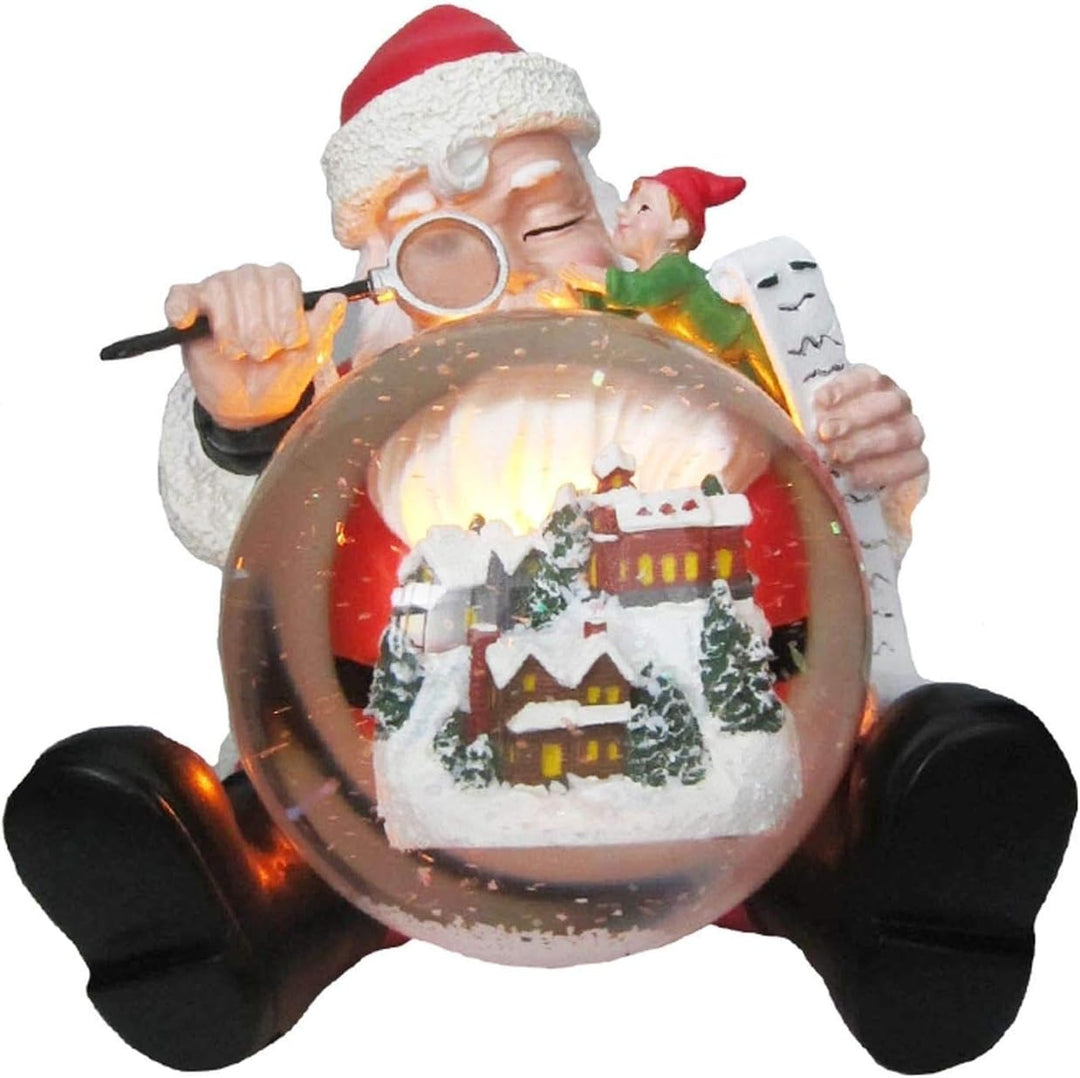 Wichtelstube-Kollektion Weihnachtsmann mit LED Beleuchtung, handbemalt und detailreich - Weihnachtsd
