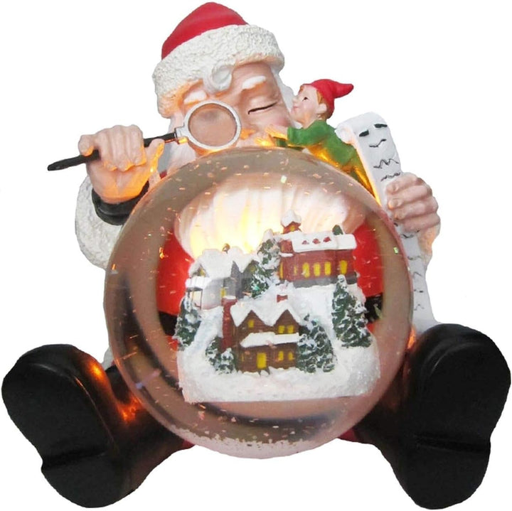 Wichtelstube-Kollektion Weihnachtsmann mit LED Beleuchtung, handbemalt und detailreich - Weihnachtsd
