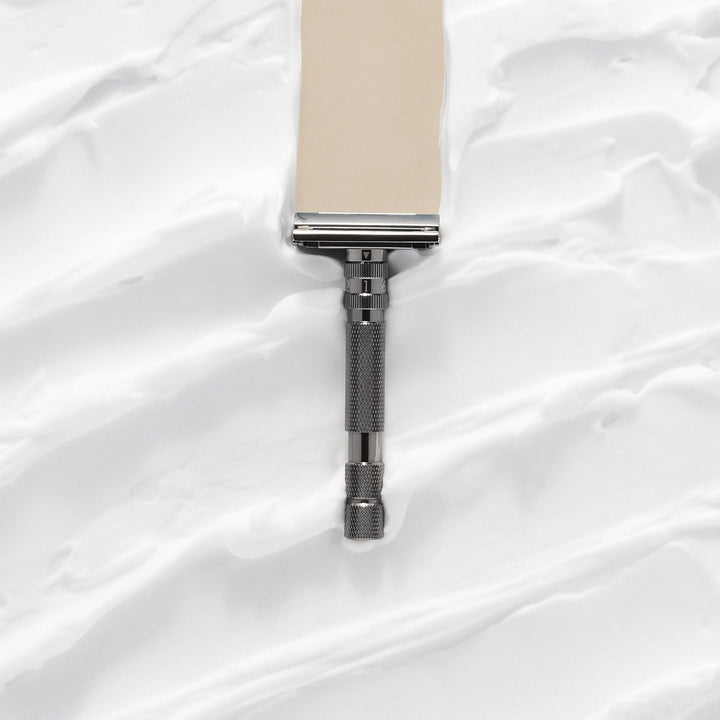 Rockwell T2 | Twist-To-Open (TTO) Doppelschneidiger Sicherheitsrasierer | Vollmetall | inklusive 5 v