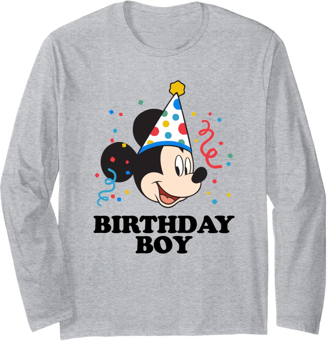 Disney Mickey Mouse Birthday Boy Langarmshirt