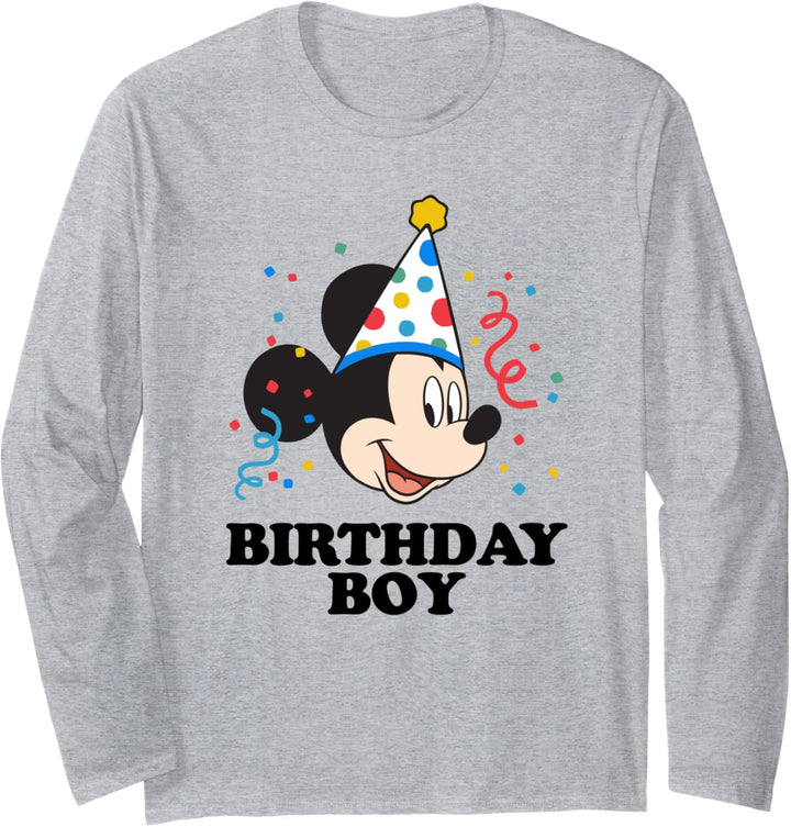 Disney Mickey Mouse Birthday Boy Langarmshirt