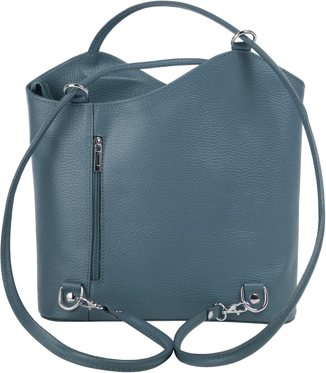 Cluty Shopper Rucksack Kombination Echt Leder Damen | | 016715 Hellblau, Hellblau