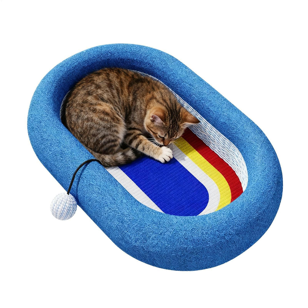 Kratzbrett Für Katzen - Sisal Interaktive Spielzeuge Bett | Runde Katzenkratzmatte Nest,Für Kleine U