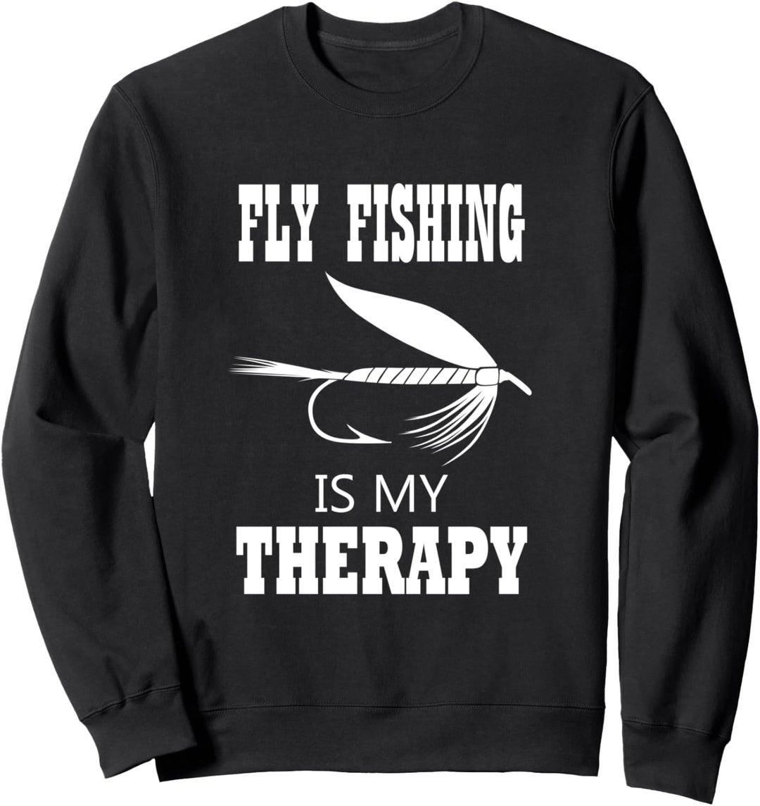 Fischer Fische fangen Forelle Fliegenfischen Sweatshirt