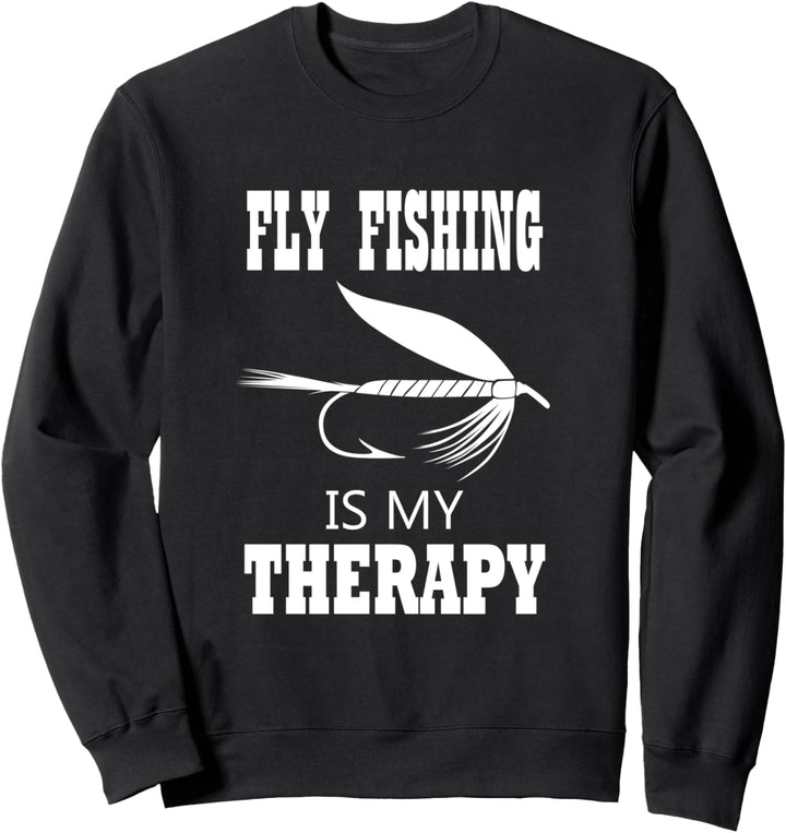 Fischer Fische fangen Forelle Fliegenfischen Sweatshirt