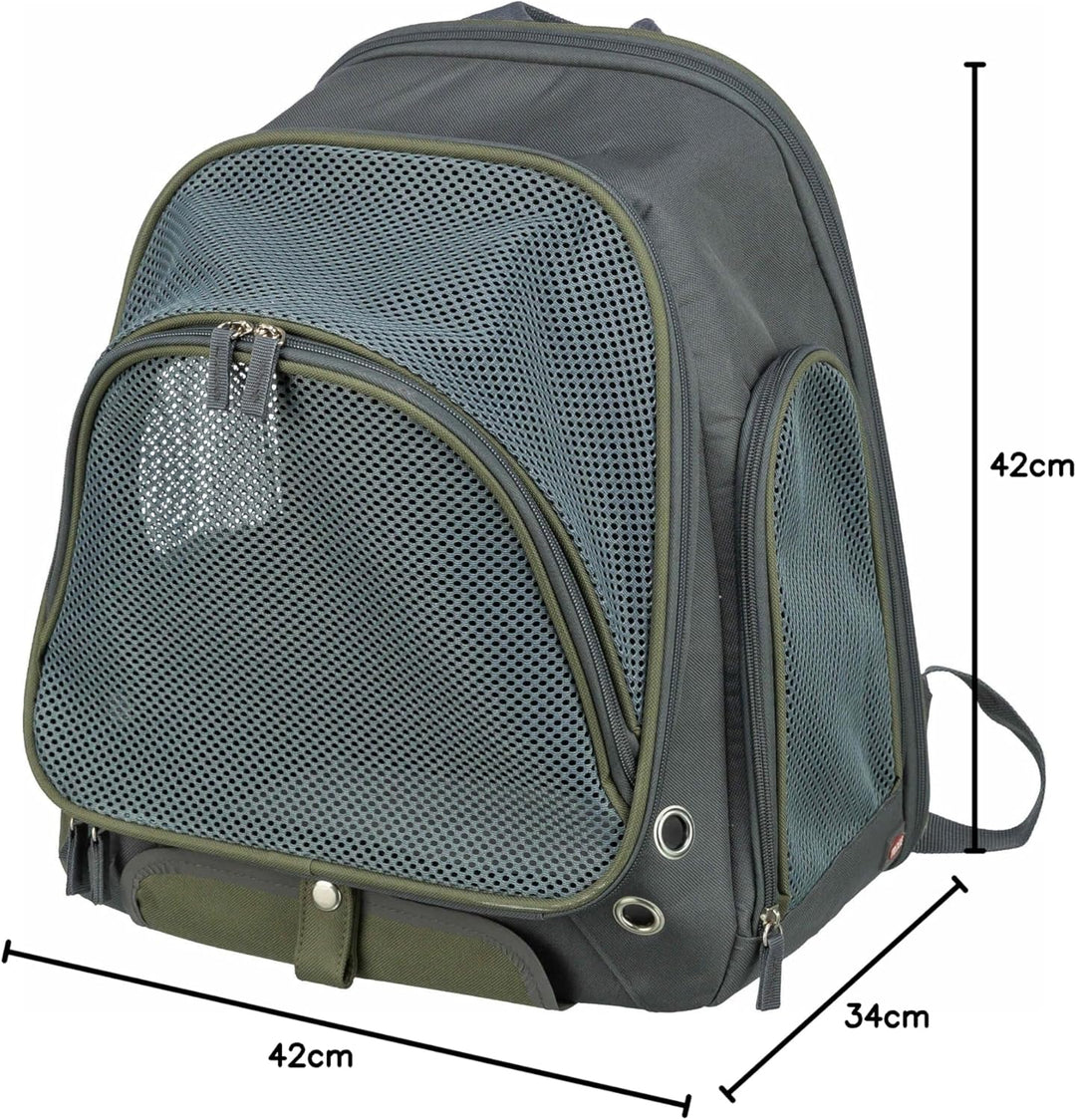 TRIXIE Hunde-Rucksack Lyla - Hunderucksack bis 8kg - Rucksack für Hunde mit Aussentaschen, integrier