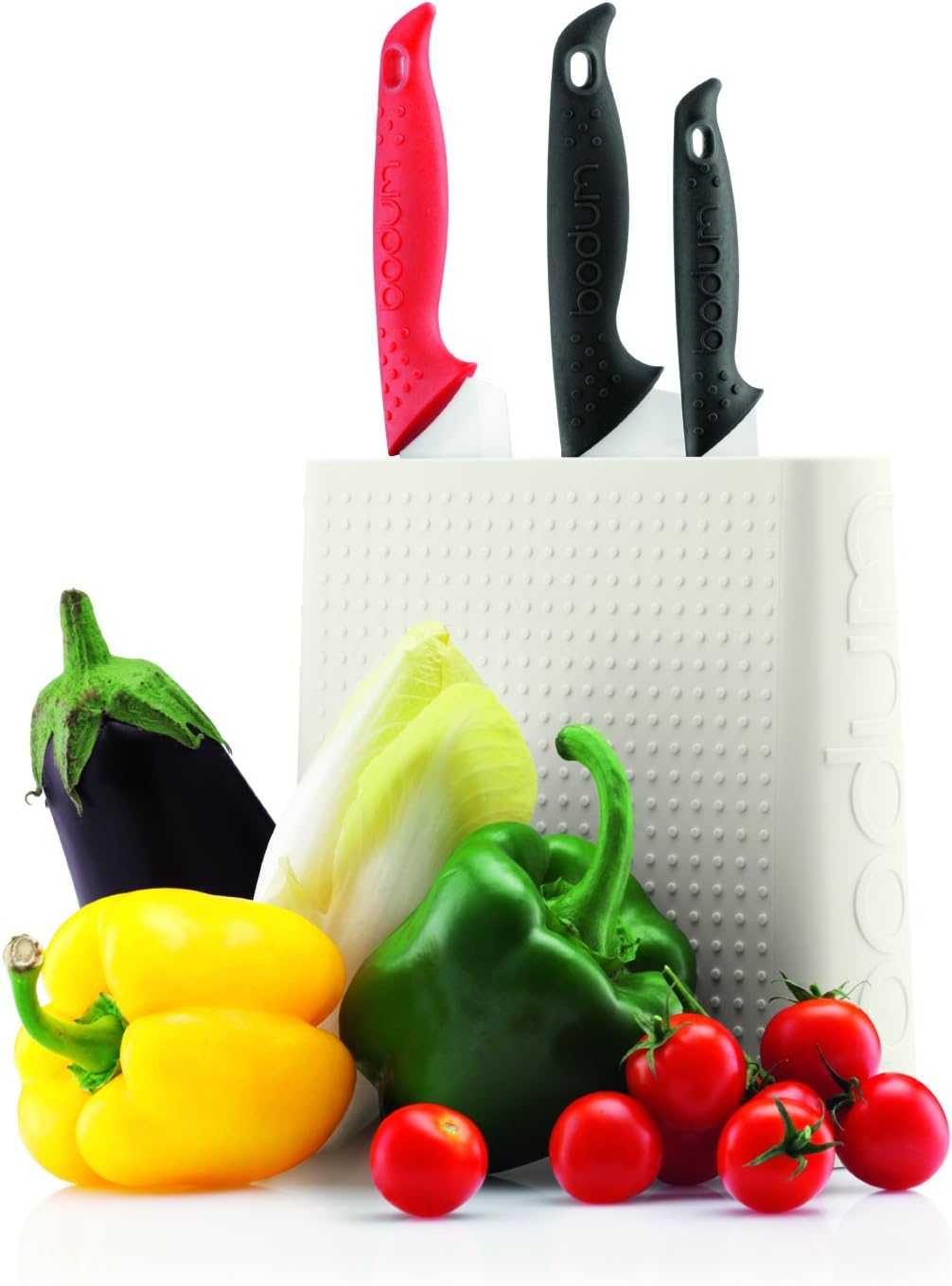 Bodum Bistro Messerblock, Kunststoff, Weiss, 6.6 x 21.4 x 32, Weiss