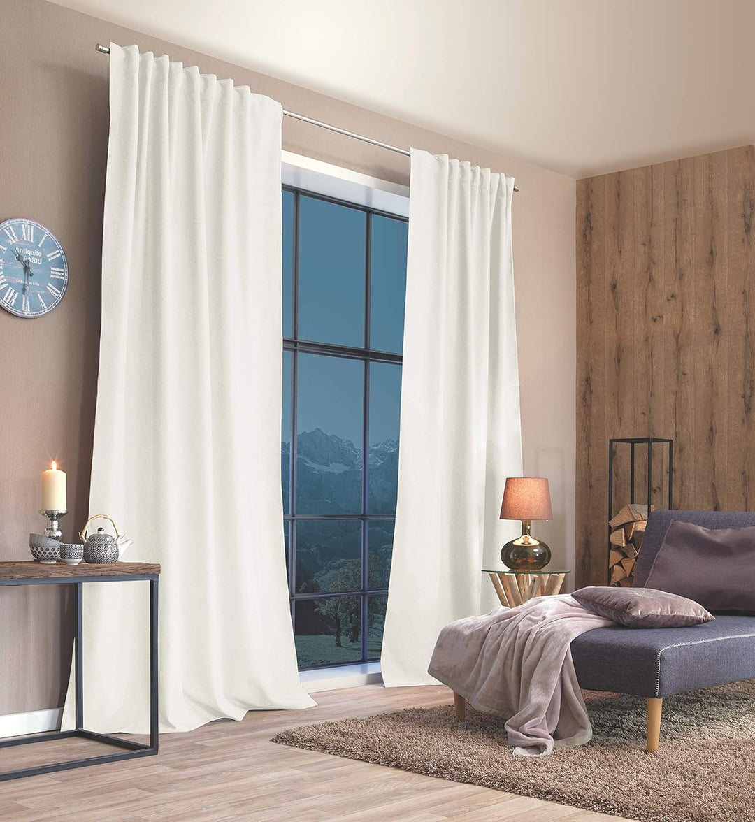 Home Basics -Eskimo- THERMOVORHANG 085960-0910 300 X 135 300 X 135 CM Wollweiss, 300 X 135 CM Wollwe