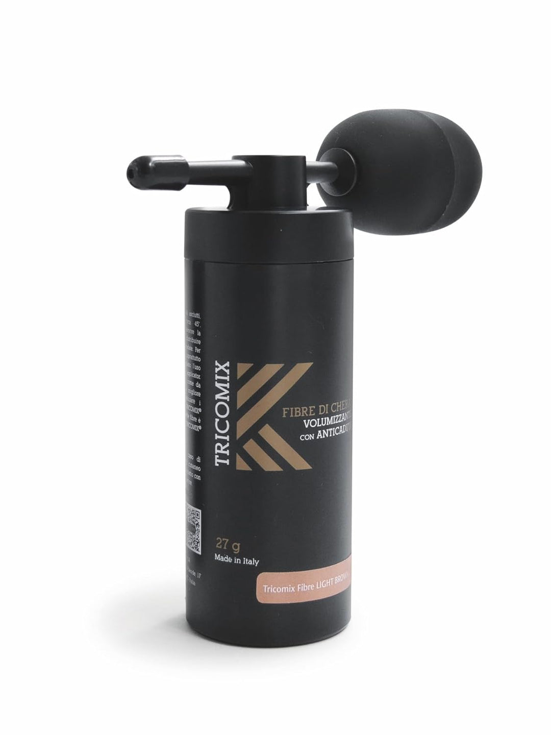 Tricomix Fibre Black 12gr - Volumisierende Keratinfasern Mit Anti-Haarausfall-Effekt Schwarz 12 gram