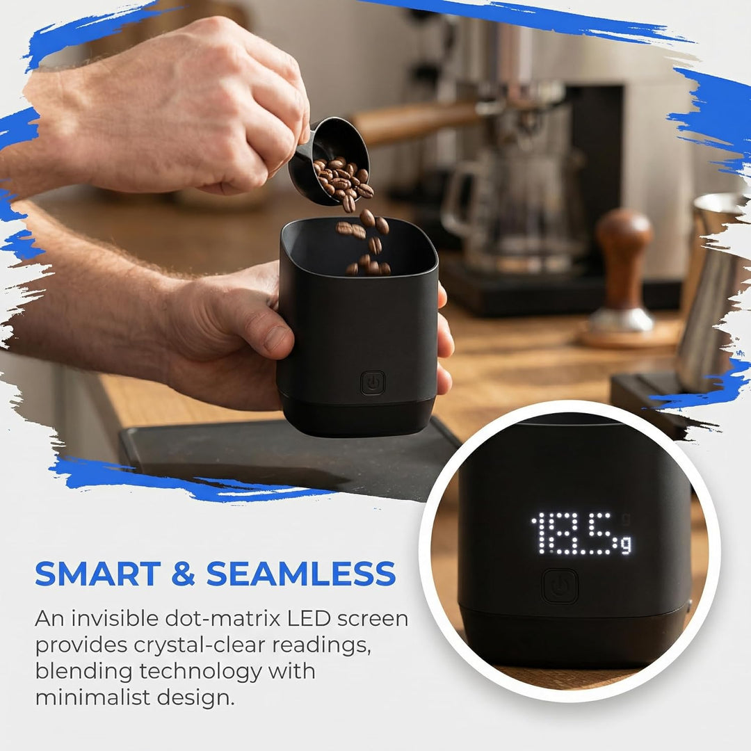 Kaffeewaage Espressowaage, Digitale Barista Waage Kaffee Feinwaage, Espresso Waage mit LED-Display,