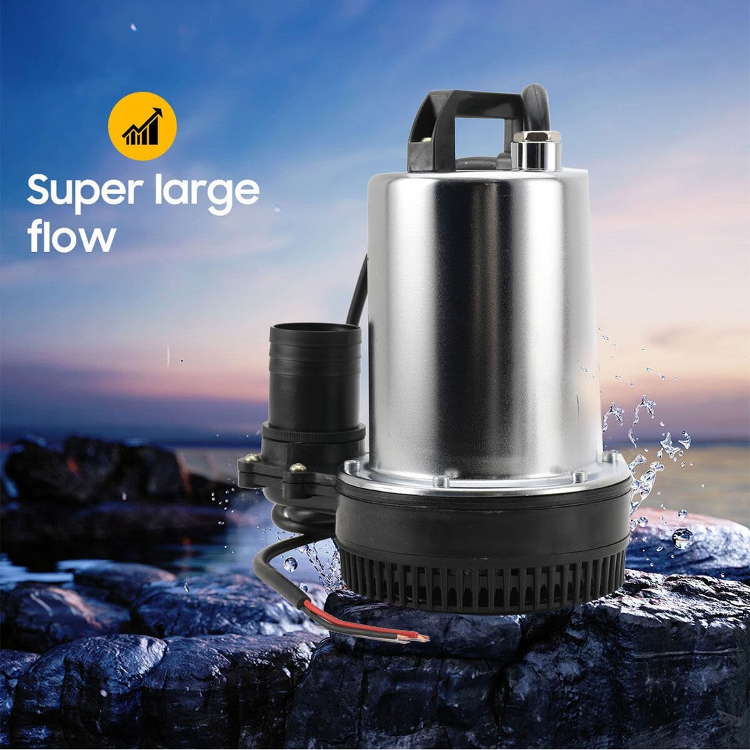 Tauchpumpe 12V, 160W Tauchwasserpumpe, Wasser Brunnenpumpe Eintauchtiefe von 0,5m-8m, Tauchpumpen Mi