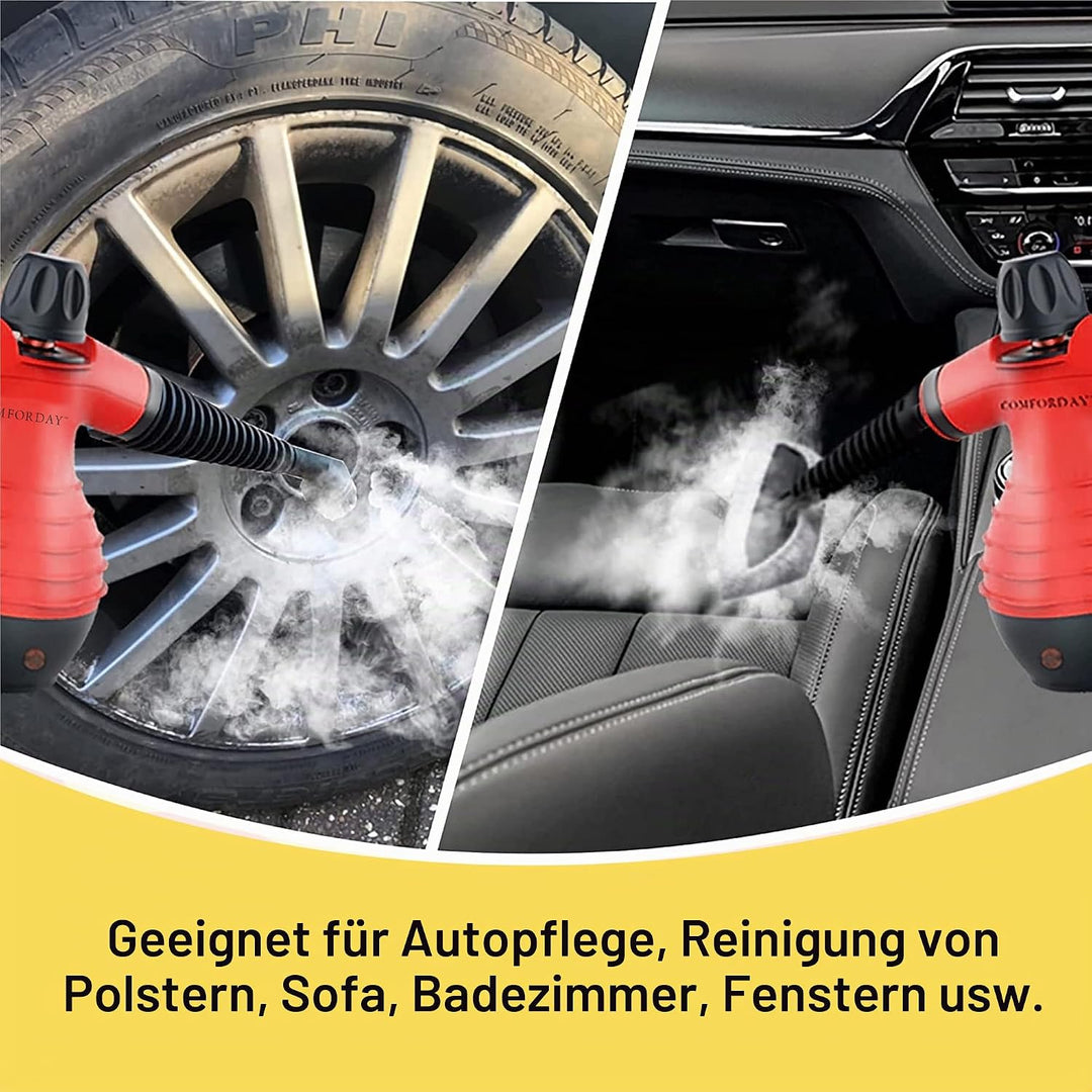Comforday Hand Dampfreiniger Handgerät, Tragbare Mehrzweck-Dampfreiniger mit 12 Zubehörteilen zum En