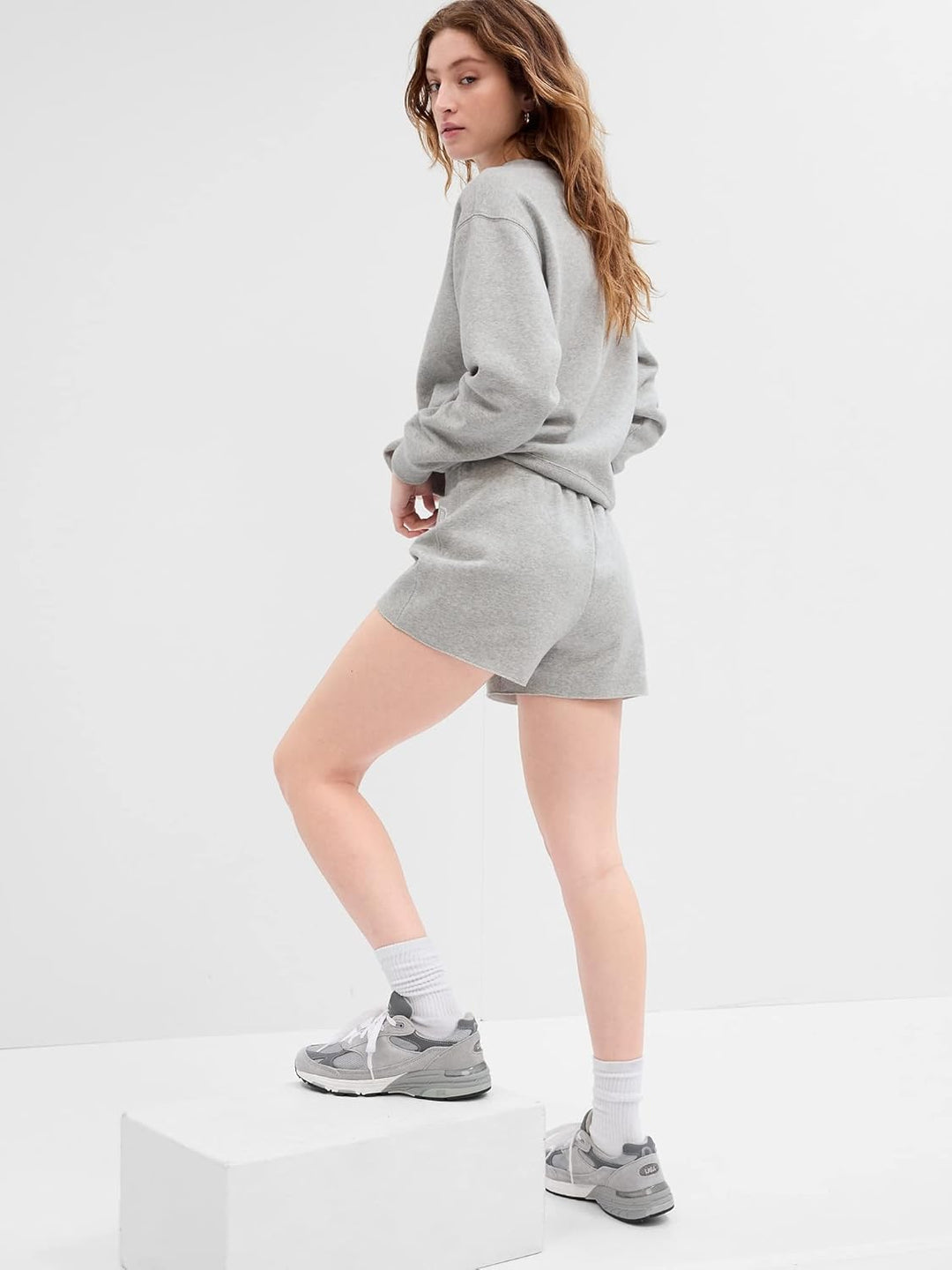 GAP Damen V Heritage Aktualisiert Shorts XL Lt Heather Grey