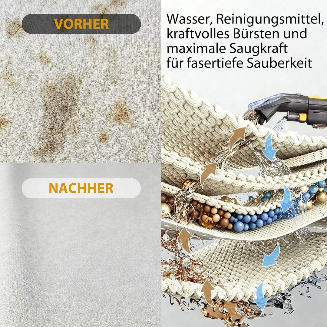Vacmaster 3-in-1 Waschsauger Nass-Trockensauger & Teppichreinigungsmaschine mit Dual-Tank | Sprühex-
