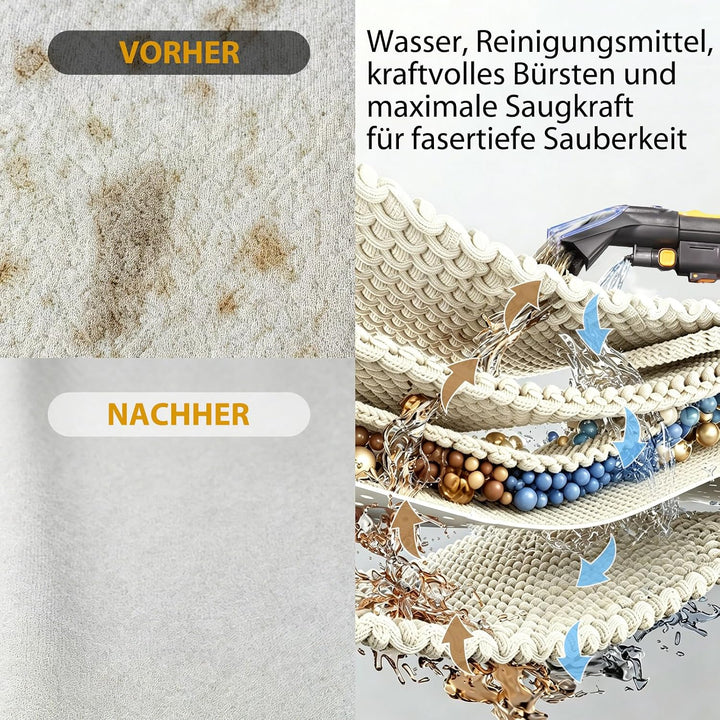 Vacmaster 3-in-1 Waschsauger Nass-Trockensauger & Teppichreinigungsmaschine mit Dual-Tank | Sprühex-