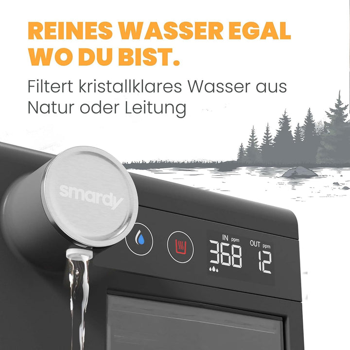 smardy blue CampingBar genius, mobile Osmoseanlage für Camping &amp; Wohnmobil | Netz-, 12/24V- und Powe