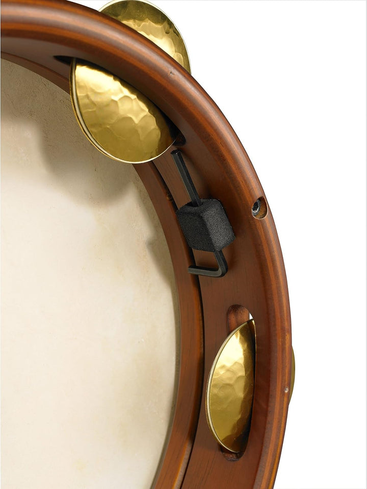 Meinl Percussion PA10AB-M Pandeiro, Shell-Tuned, 25,40 cm (10 Zoll ) Durchmesser, african brown