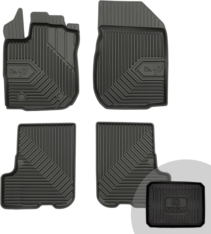 FROGUM No.77 Gummimatten Ganzjahresset von Auto Fussmatten Autofussmatten für Dacia Sandero II 2012-