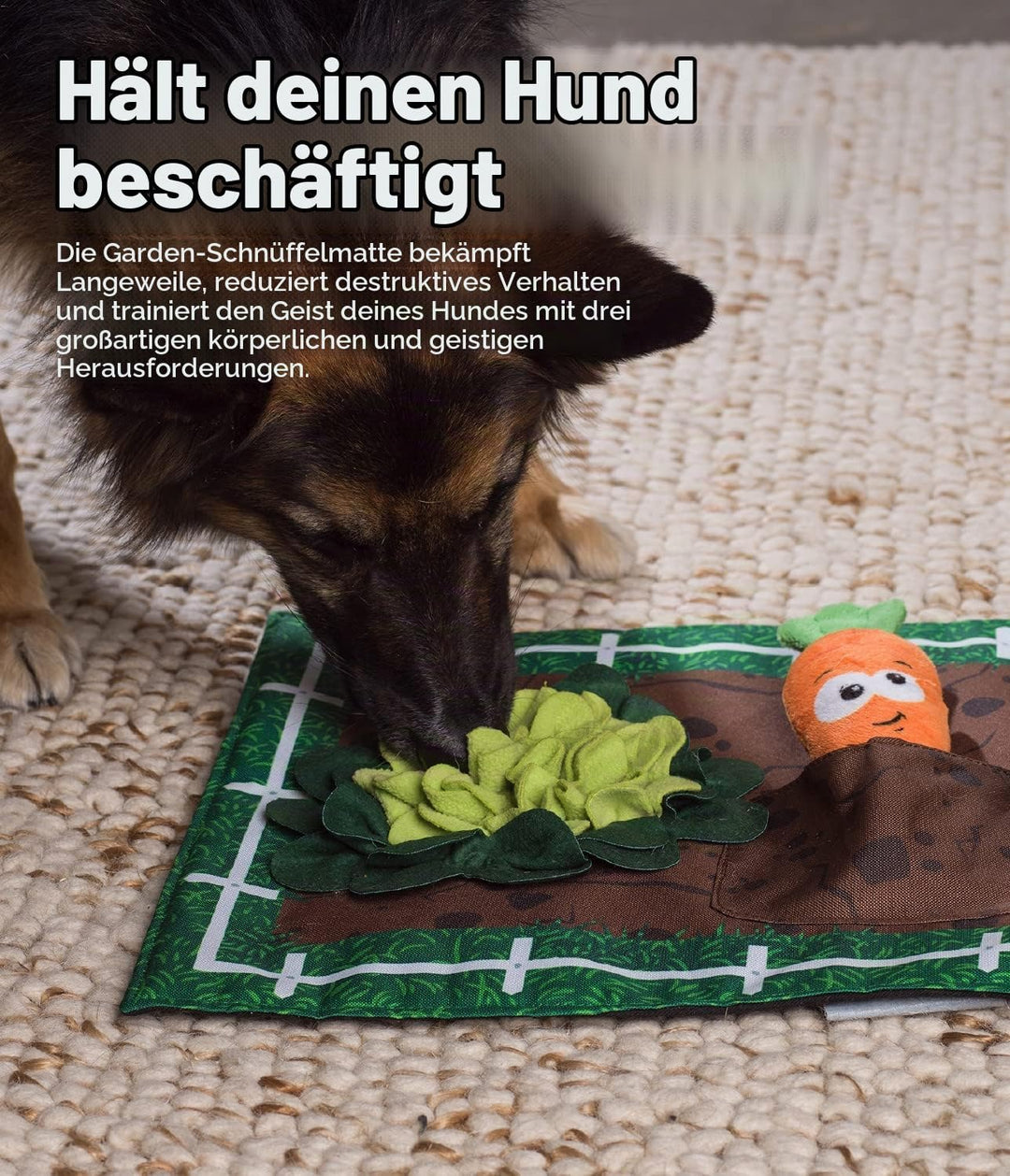 Outward Hound Nina Ottosson Activity Matz Garden Game - Spielmatte für Hunde - plüschig &amp; unterhalts