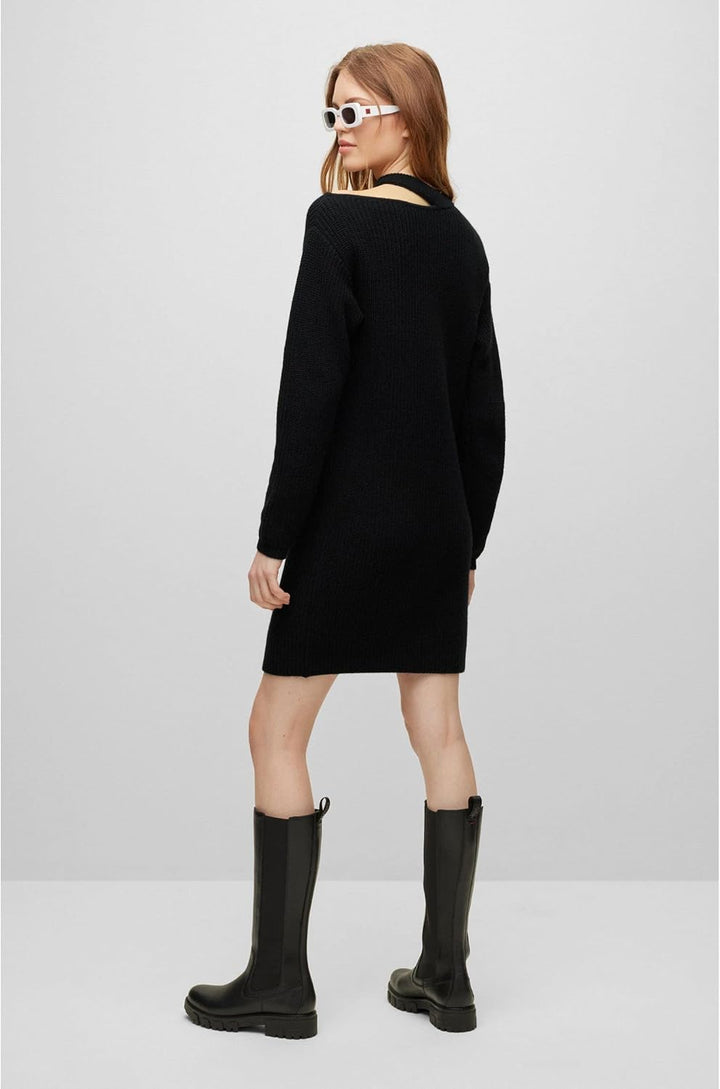 HUGO Damen Sondellia Dress M Black1, M Black1