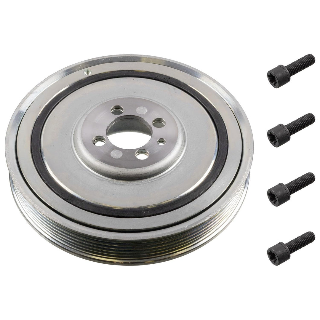 febi bilstein 27822 Riemenscheibe (entkoppelt) für Kurbelwelle, mit Schrauben , 1 Stück