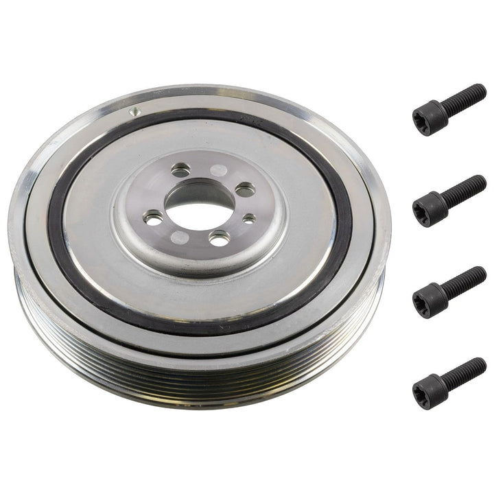 febi bilstein 27822 Riemenscheibe (entkoppelt) für Kurbelwelle, mit Schrauben , 1 Stück