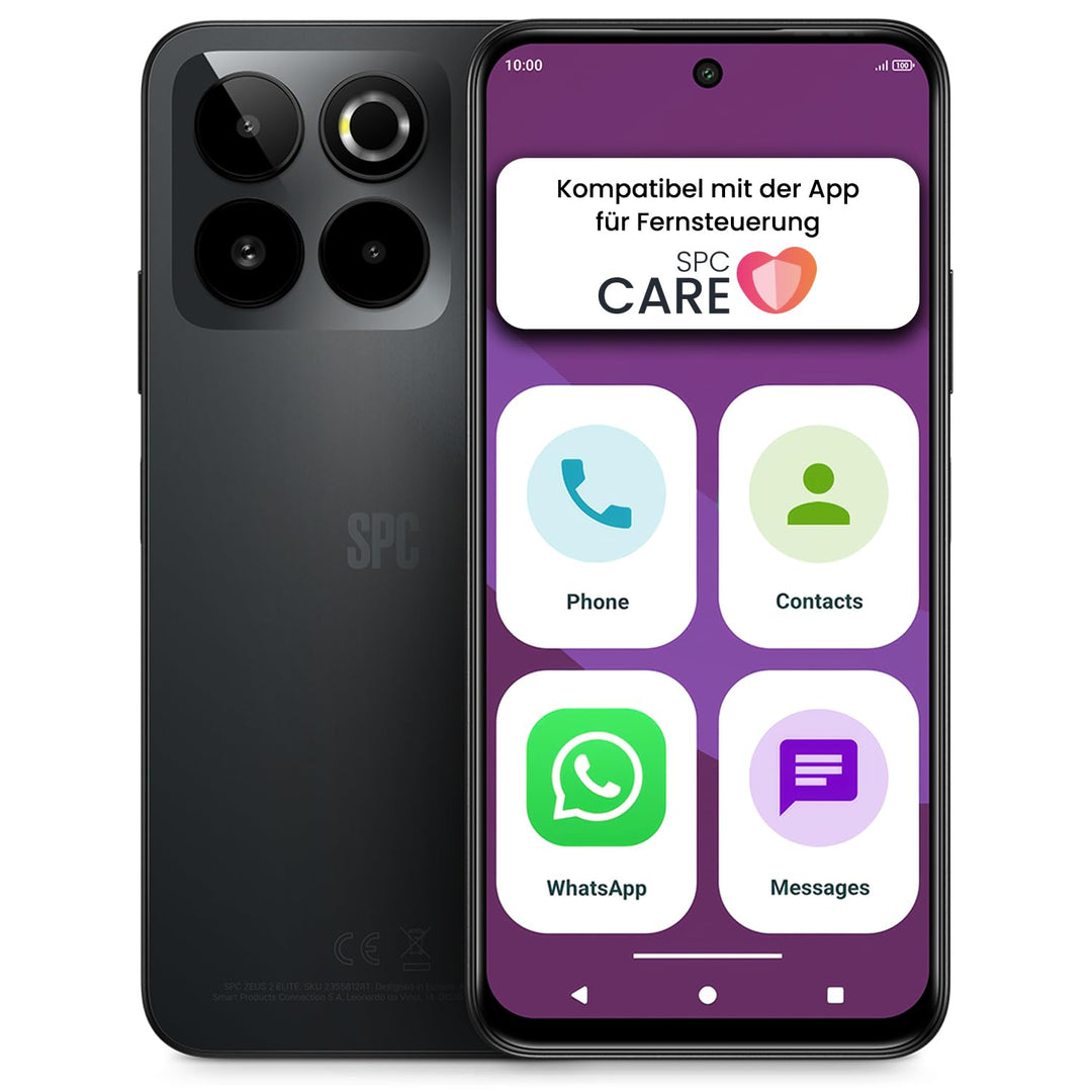 SPC Zeus 2 Elite – Smartphone Senior mit 6,7-Zoll-Display und 128GB | Triple cam 50MP, NFC und Schne