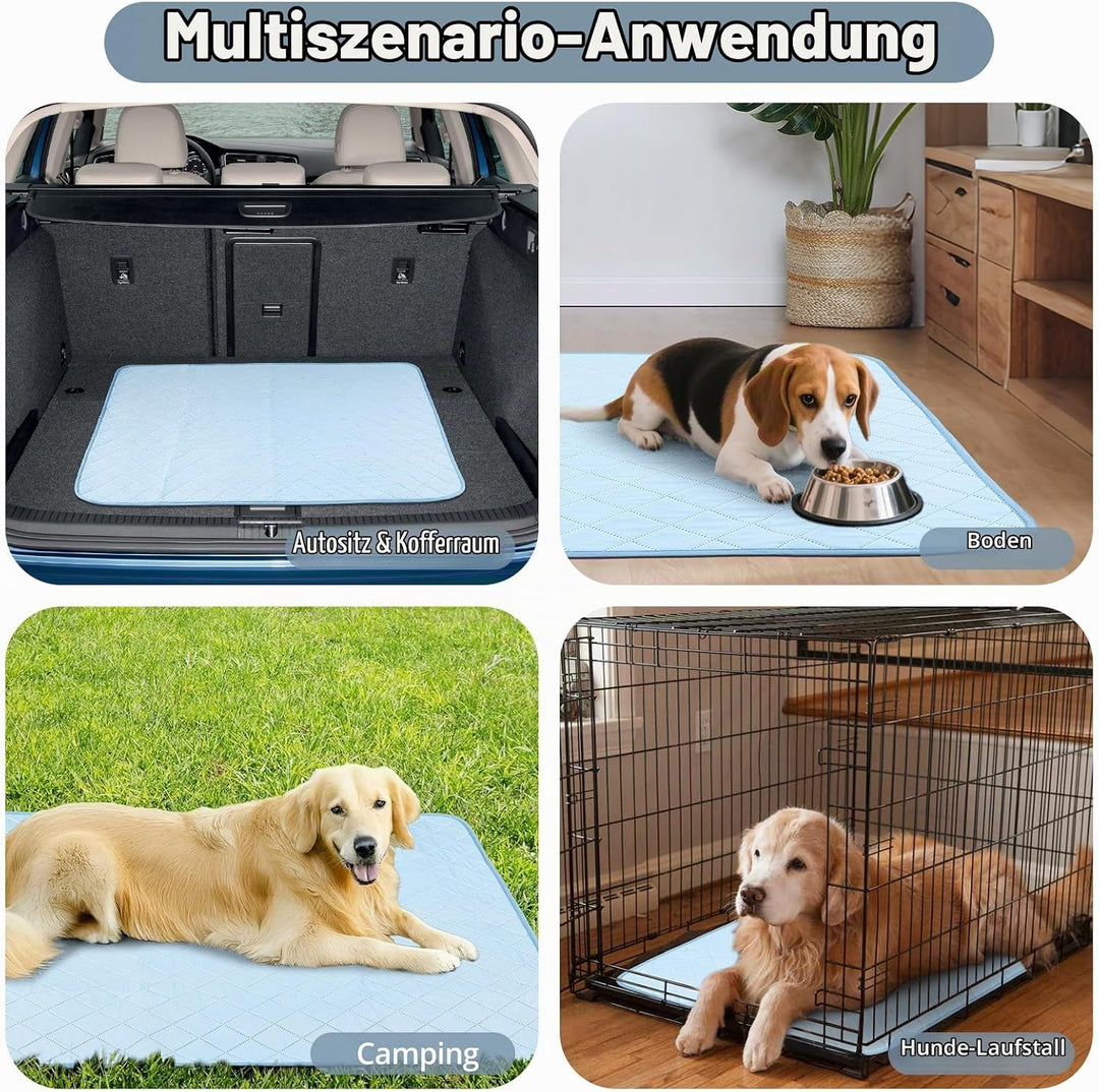 2pcs Urinunterlage Matte 70x100CM, Kühlmatte für Hunde, Pet Cooling Mat Waschbar, wasserdicht Urinie