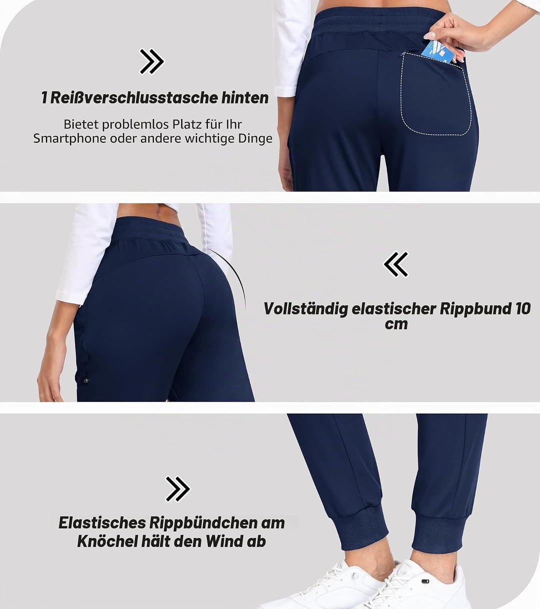 MoFiz Jogginghose Damen Thermohose Mikrofleece Sporthose Atmungsaktiv Waterproof Sweatpants mit Reis