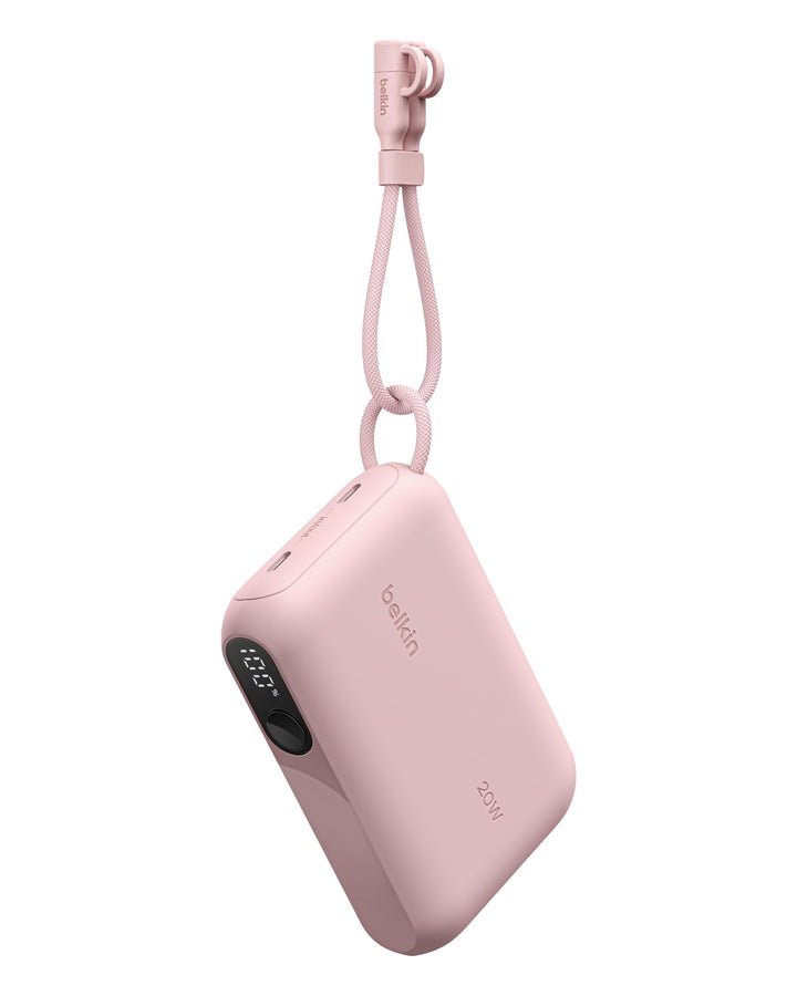 Belkin Powerbank 10.000 mAh, Powerbank mit 2 USB-C-Anschlüssen, Handyakkus mit Digitale Akkuanzeige,