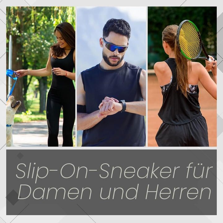 Slip On Sneakers Herren Damen Nurse Schuhe Walkingschuhe Outdoor Turnschuhe Sportschuhe Gym Bequem L